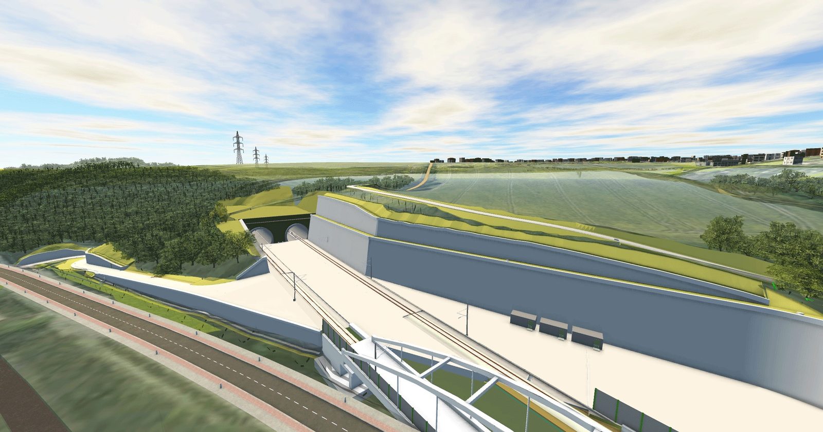 Visualisierung des Portalbauwerks am Erzgebirgstunnel